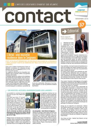 Contact, la lettre d’information des locataires #37
