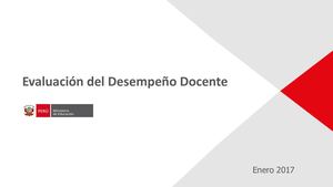 Evaluación Del Desempeño Docente De Aula 2017 Ccesa007