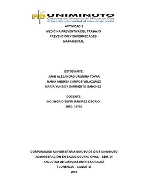 ACTIVIDAD 2 - Mapa Mental Prevencion De Enfermendades