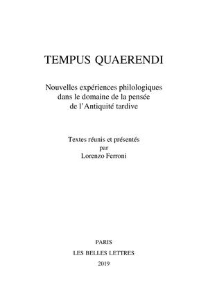 Extrait : Lorenzo Ferroni - Tempus Quaerendi