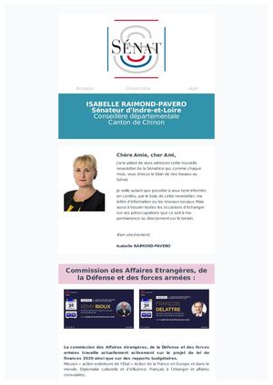 Isabelle Raimond-Pavero - Sénateur d'Indre-et-Loire - Newsletter Novembre