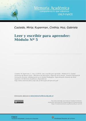 Leer Y Escribir Para Aprender