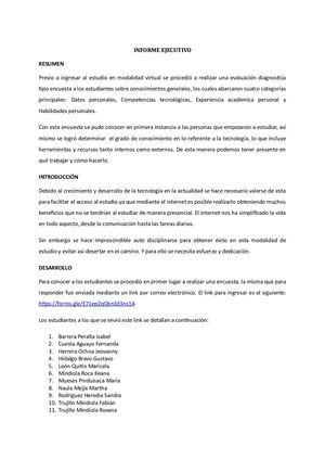 Informe Ejecutivo