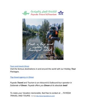 Travel agencies in Oman