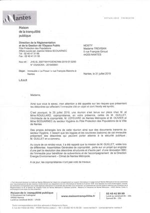 Courrier Ville De Nantes A Nexity 31 07 2019