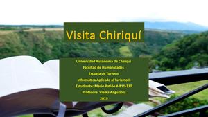 Turismo En Chiriquí Mario Patiño