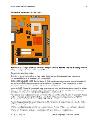 Tp2 Placa Madre Y Sus Componentes W