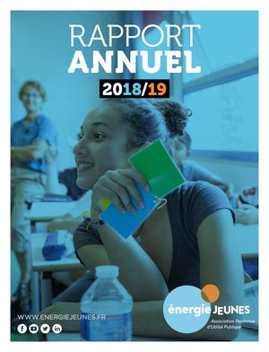 Rapport Annuel National Energie Jeunes  2018 2019