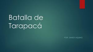 Batalla De Tarapacá