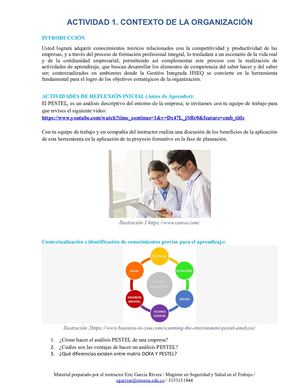 Actividad 1 Contexto De La Organización Sig