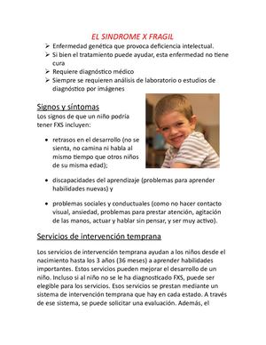 El Sindrome X Fragil