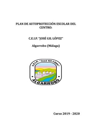 Plan Autoproteccion 2019 2020