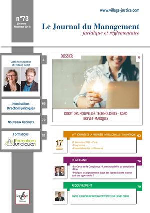 Journal du Management Juridique 73