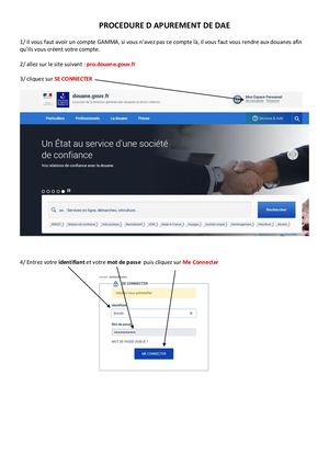 Procedure D Apurement De Dae Avec Recherche Dae Plus De 15 J