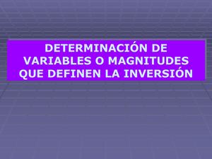 Parametros Inversion