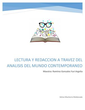 Lectura y redacción a través del análisis del mundo contemporáneo