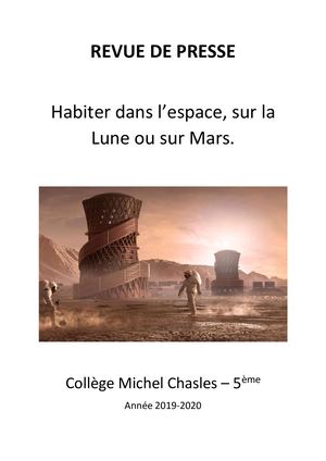 Veille technologique - Habiter dans l'espace