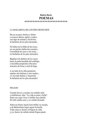 Poemas Ruben Dario
