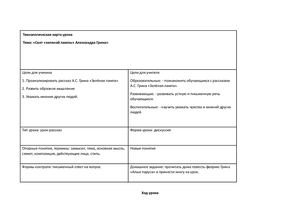 Технологическая карта урока 2 Грин.