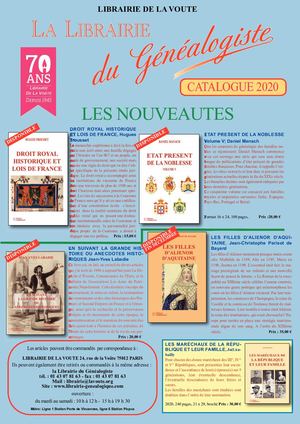 Catalogue Du Généalogiste 2020