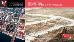 PAL - COURS DE VERDUN - ESPLANADE PERDUE ENTRE DEUX FLEUVES © www.promenades-archi-lyon.com Nicolas Bruno Jacquet