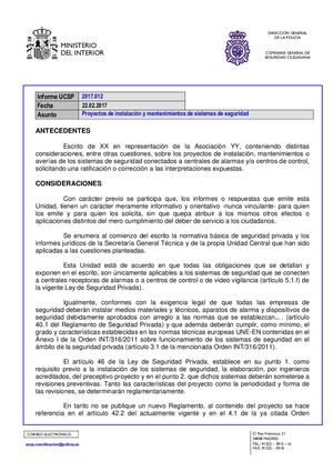 2017 012 Proyectos De Instalación Y Mantenimientos De Sistemas De Seguridad