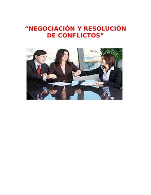 negociacion y resolucion de conflictos