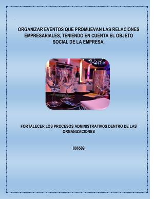 Cartilla De Organizar Eventos