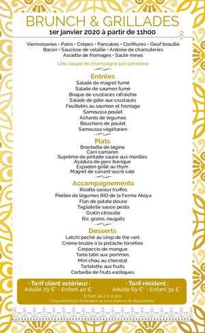 Akoya Menu Du Bruch Et Grillades Nouvel An