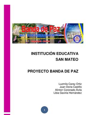 Proyecto Banda De Paz 2019