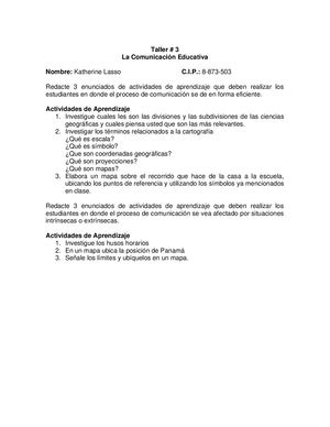 Katherine Lasso Taller 3