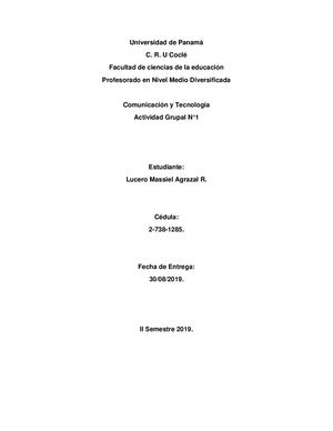 Actividad Grupal 1 Investigación De La Comunicación Didáctica