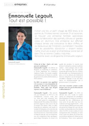 L'echo De La Baie Interview Emmanuelle Legault