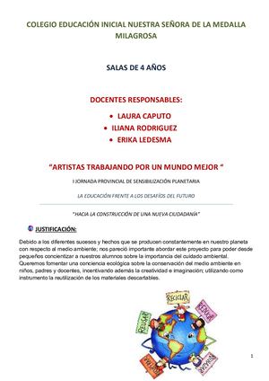 REutilizable Proyecto Salas De 4 Años- MEDALLA 2019
