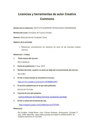 Licencias Y Herramientas De Autor Creative Commons