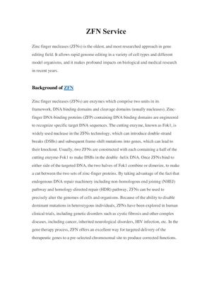 ZFNs-Stem Cell Therapy