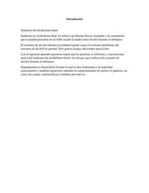 Sindrome Del Alcoholismo Fetal
