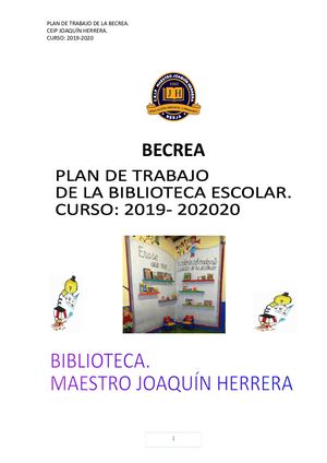 Plan De Trabajo De La Biblioteca Escolar Docx2