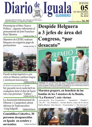 Jueves 05 De Diciembre De 2019 Diario De Iguala