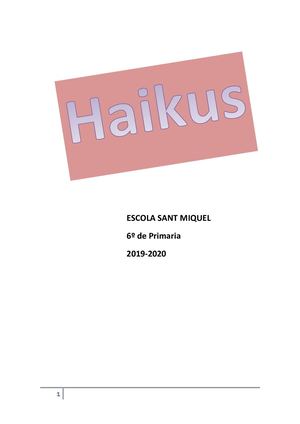 Haikus 2019 2020