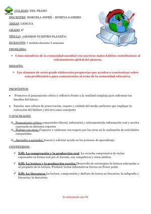 Jornada De Sensibilización Planetaria