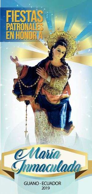 Programa De Fiestas en honor A La Virgen María Inmaculada