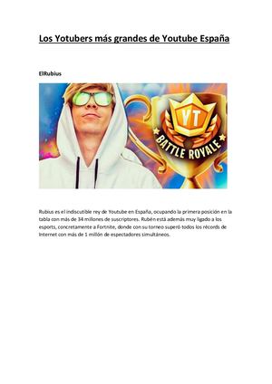 Youtubers Más Grande De España