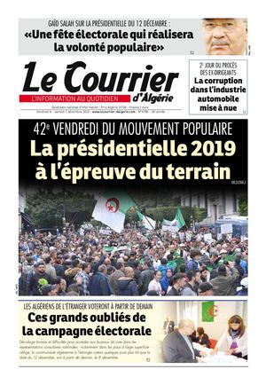 Le Courrier d'Algérie du samedi 7 décembre 2019