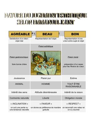 Kant Jugement De Beau