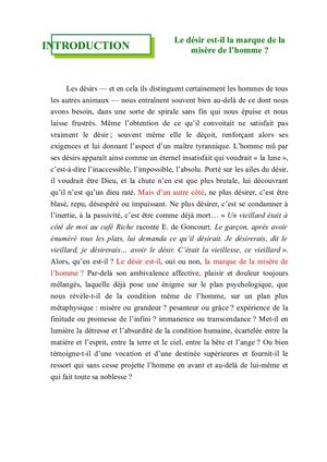 Int Désir = Misère De L'homme