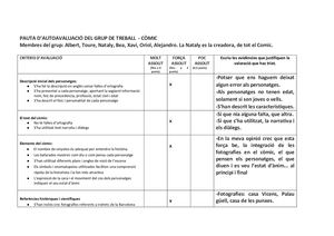 Graelles D'avaluació Grup 2