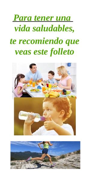 Folleto saludable