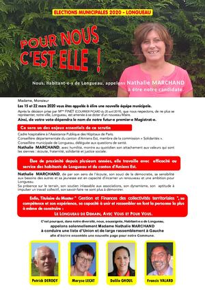 Appel A La Candidature De Nathalie Marchand Longueau 2020