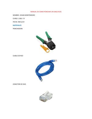 Manual De Como Ponchar Un Cable Rj45 De Johan